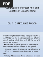 Composition of breast Milk and Benefits of Breastfeeding