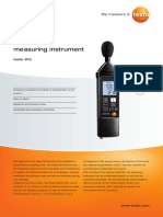 Datasheet - Testo Sound Level Meter 815