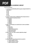 ACC 101 - MCQ 2