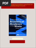 A handbook of statistical analyses using Stata 3rd ed Edition Brian S. Everitt all chapter instant download