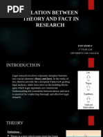 RELATION BETWEEN THEORY AND FACT IN RESEARCH