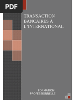 COURS DE TRANSACTION BANCAIRES A L'INTERNATIONAL