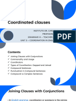 COORDINATORS AND COMPOUND SENTENCES