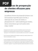 8 técnicas de prospecção de clientes eficazes para empresas