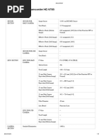 Panasonic HC-V785 datasheet