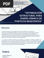  “OPTIMIZACIÓN ESTRUCTURAL PARA DISEÑO SÍSMICO DE PORTICO RESISTENTES”