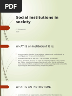 Social institutions in society CAPE