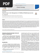 Radiotherapy in the management of childhood Rhabdomyosarcoma