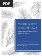 Vietnam People's Army, 1987-2024: Bibliography of Publications by Carlyle A. Thayer