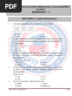 IFMO Class 7 Worksheet 4