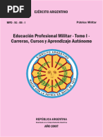 MFD-51-05-I Educación Profesional Militar - Tomo I - Carreras, Cursos y Aprendizaje Autonomo