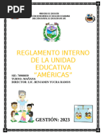 REGLAMENTO INTERNO U.E. AMERICAS GESTION 2022