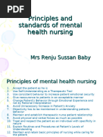 Principles and Standards of Mental Health Nursing