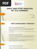 Swot and Etop Analysis of Tcs Company [Be- 2]