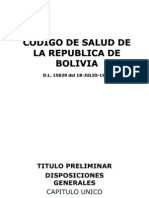 Codigo de Salud de Bolivia