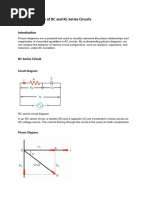 Phasor Diagrams of RC and RL Series Circuits