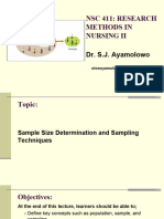 Ayamolowo_Sample Size Determination and Sampling Technique