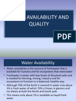 1. Water Availability and Quality