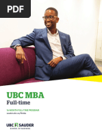 UBC Sauder - FT MBA - Brochure