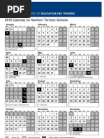 2012 School Calendar