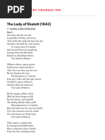 The Lady of Shalott (1842) by Alfred, Lord… _ Poetry Foundation