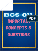 Bcs-011 Important Concepts