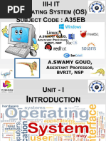 OS Unit I - Introduction