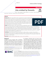 Toxicity of particles emitted by fireworks