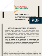 Power Point - Definition and Type of Library