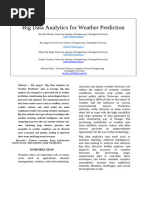 Big Data Analytics for Weather Prediction Research paper