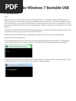 How to make Windows 7 Bootable USB Pendrive