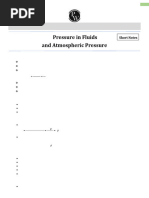 Pressure in Fluid and Atmospheric Pressure : Short Notes (Only PDF) || Radiant 2025