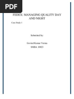 Govind Case Study 1 - Fedex - Managing Quality Day and Night