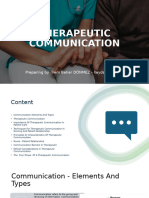 THERAPEUTIC COMMUNICATION İLAYDA KARAKAŞ İREM BAHAR DÖNMEZ