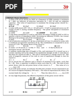 20. AC - Physics - IIT Work Sheet 2024-25