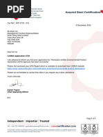 SHIU Wing Steel Limited_EPD Verification_First Approval Letter_Appl 4729_6Dec2024