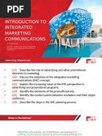 Session 1 - Introduction to Integrated Marketing Communications