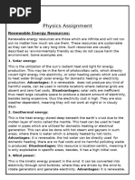 physics assignment