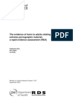 The Evidence of Harm To Adults Relating To Exposure To Extreme Pornographic Material: A Rapid Evidence Assessment (REA)