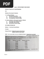 FM Unit 4 Investment Decision Problems