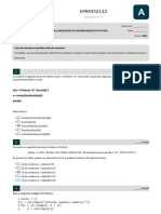 Avaliação Python com Gabarito