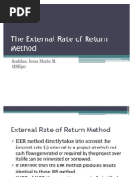 The External Rate of Return Method