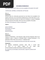 Outcomes of Democracy Answer Key