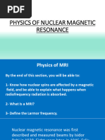 Physics of MRI