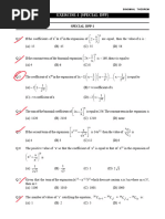 Binomial Theorem ( b Ex) With Answers