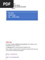 Class 9-Python - Chapter 5 - loops (while and do while loop)