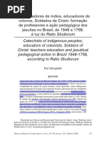 Catequizadores de índios, educadores de colonos, soldados de Cristo - formação de professores e ação pedagógica dos jesuítas no Brasil de 1549 a 1759_Mesquida_2013