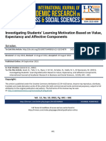 Value, Expectancy, Affective Components on Student Learning Motivation