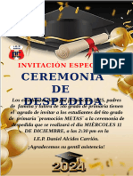 INVITACIÓN DE DESPEDIDA DE 5to a 6to PRIMARIA