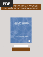 Piracy and Intellectual Property in Latin America Rethinking Creativity and the Common Good 1st Edition Víctor Goldgel Carballo Juan Poblete Eds 2024 Scribd Download